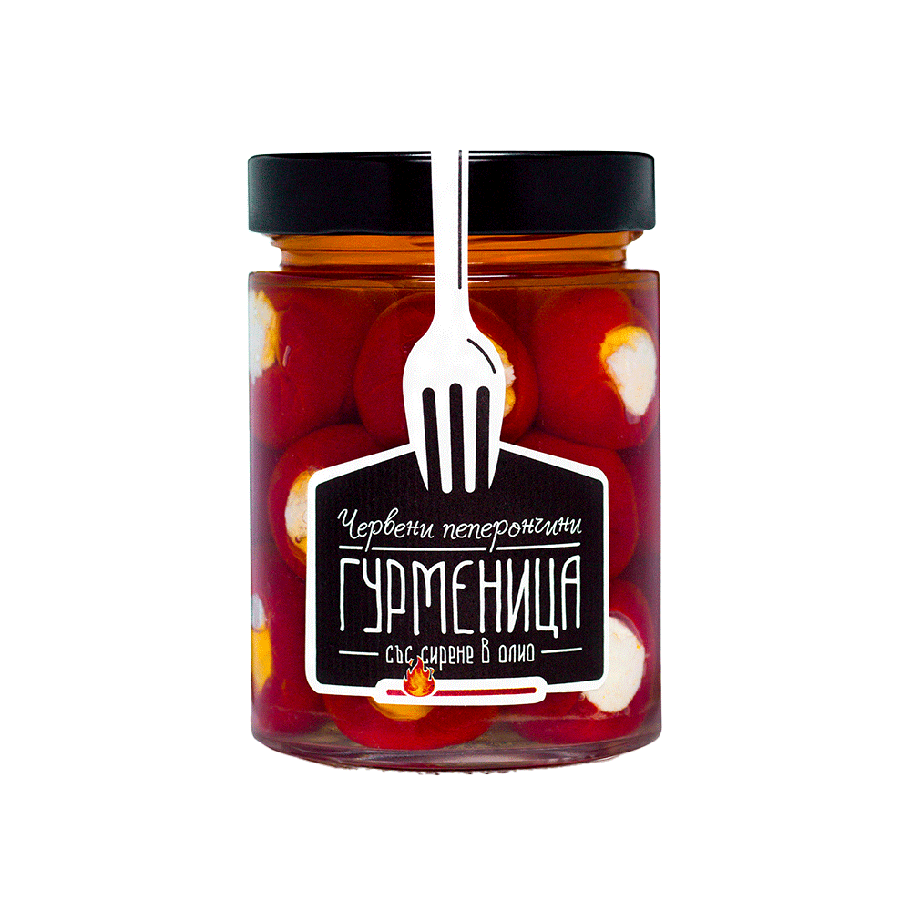 Gourmenitsa Red Pepper Drops with Cheese, 330 g