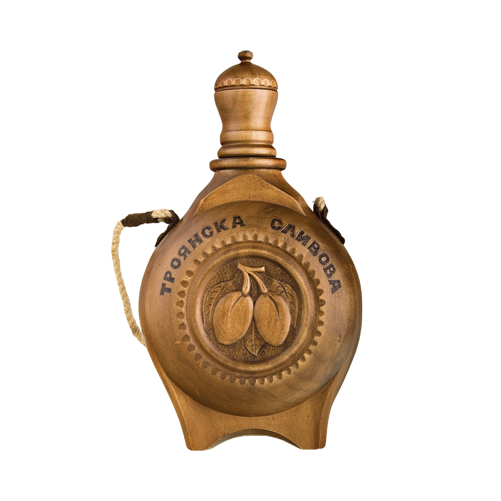 Wooden Flask Old Plum Brandy 7-year-old, Vinprom Troyan 0.5