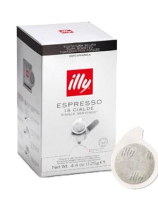 Illy Espresso Dark Roasted - кафе във филтърна доза - 18бр.