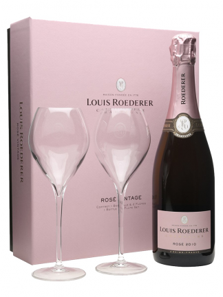 Louis Roederer Champagne Rose 2010 Glass Set